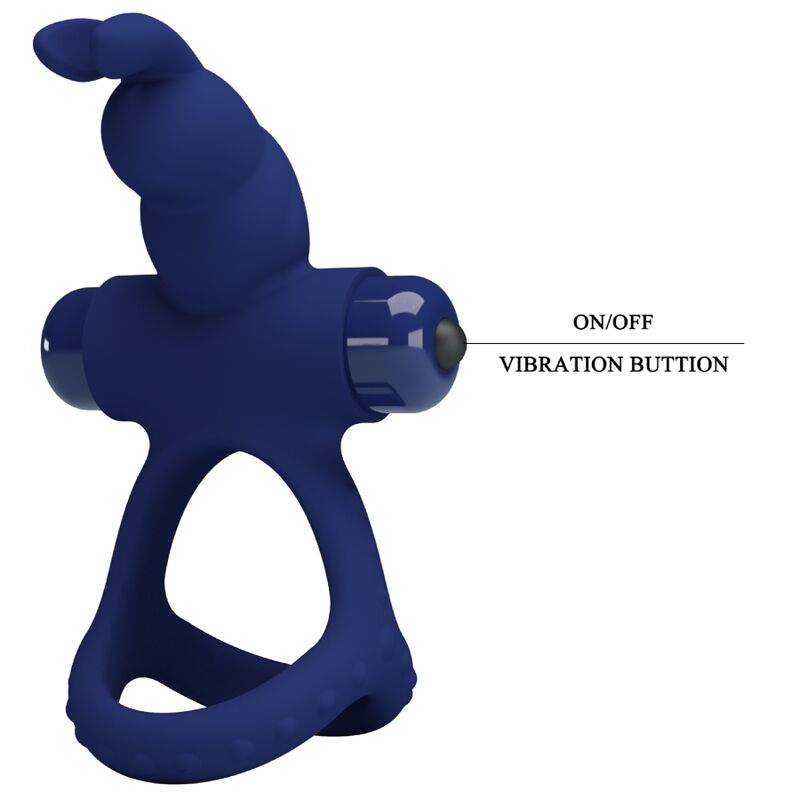 Pretty Loveluchito Double Vibrating Ring Rabbit Blue | Niks.fi verkkokauppa