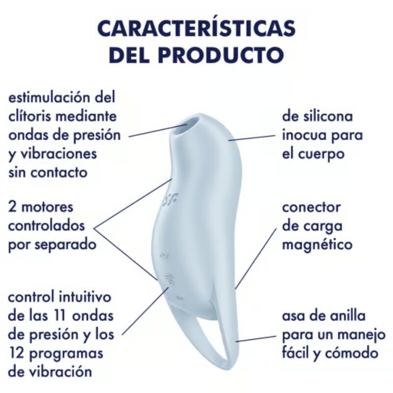 Satisfyerpocket Pro 1 Clitoris Stimulator Light Blue | Niks.fi verkkokauppa