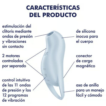 Satisfyerpocket Pro 1 Clitoris Stimulator Light Blue | Niks.fi verkkokauppa