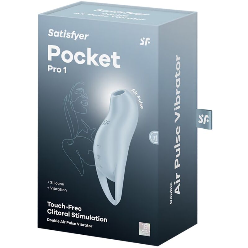 Satisfyerpocket Pro 1 Clitoris Stimulator Light Blue | Niks.fi verkkokauppa