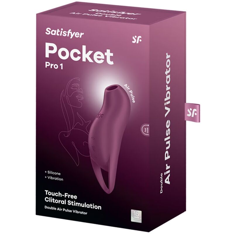 Satisfyerpocket Pro 1 Clitoris Stimulator Garnet | Niks.fi verkkokauppa
