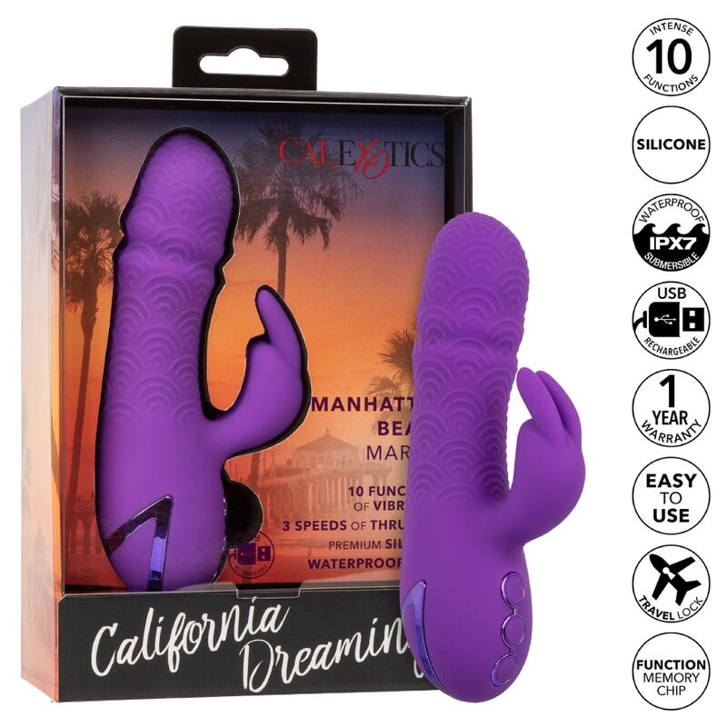 Manhattan Beach Marvel Vibrator Rabbit Purple By California Dreaming | Niks.fi verkkokauppa