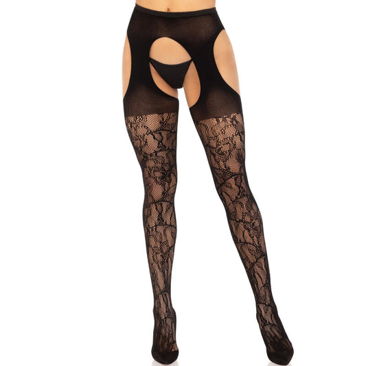Leg Avenuelace Garter Stockings Black | Niks.fi verkkokauppa