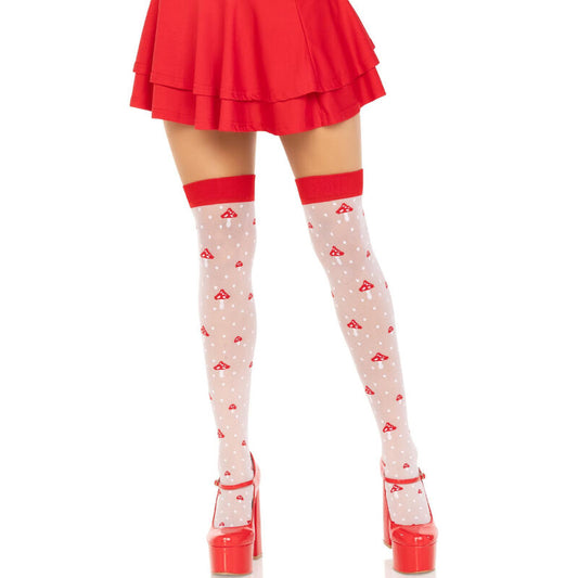 Leg Avenuemushroom High Socks Red/White | Niks.fi verkkokauppa