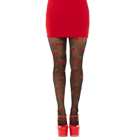 Leg Avenueblack Cherry Moles Stockings | Niks.fi verkkokauppa