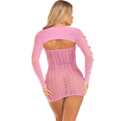 Leg Avenuedress Heart & Bows Pink One Size | Niks.fi verkkokauppa