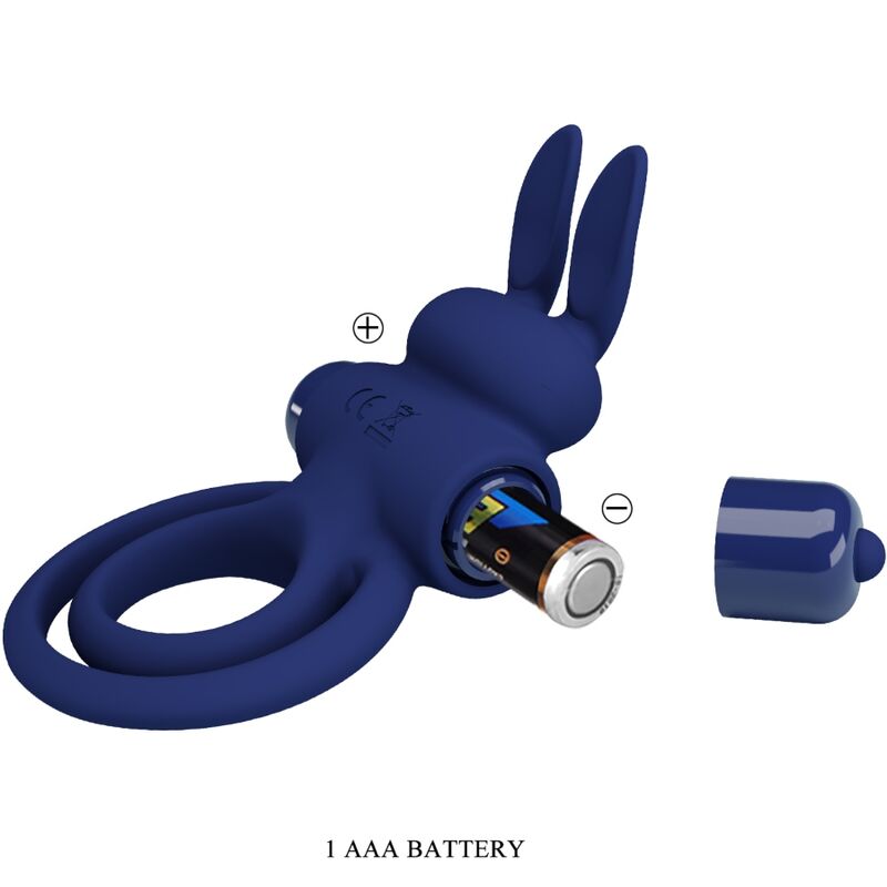 Pretty Lovedarey Double Vibrating Ring Rabbit Blue | Niks.fi verkkokauppa