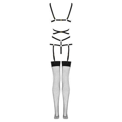 Livco Corsetti Fashionthiara Lc 20213 Set Body + Stockings Black L/Xl | Niks.fi verkkokauppa