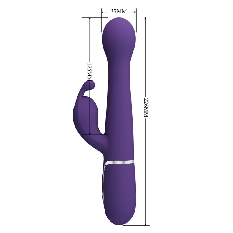 Pretty Lovedejon Rabbit Vibrator 3 In 1 Multifunction Purple | Niks.fi verkkokauppa