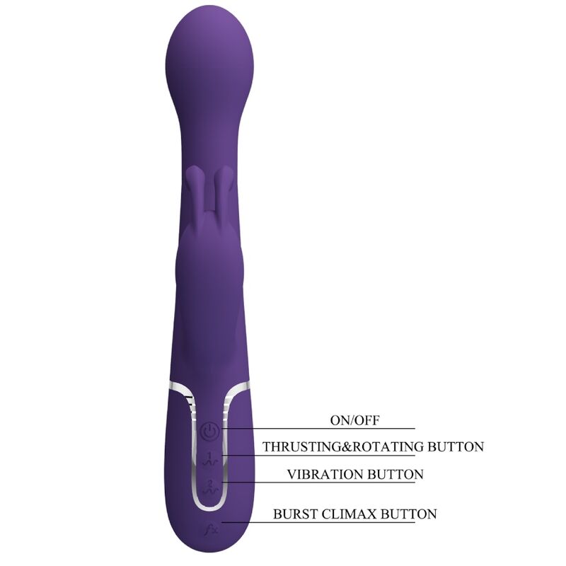 Pretty Lovedejon Rabbit Vibrator 3 In 1 Multifunction Purple | Niks.fi verkkokauppa