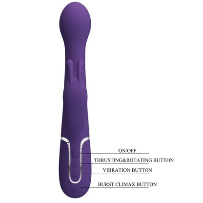 Pretty Lovedejon Rabbit Vibrator 3 In 1 Multifunction Purple | Niks.fi verkkokauppa