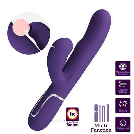 Pretty Loveperlita G-Spot Vibrator 3 In 1 Multifunction Purple | Niks.fi verkkokauppa