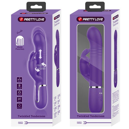 Pretty Lovecoale Rabbit Vibrator 4 In 1 Purple | Niks.fi verkkokauppa