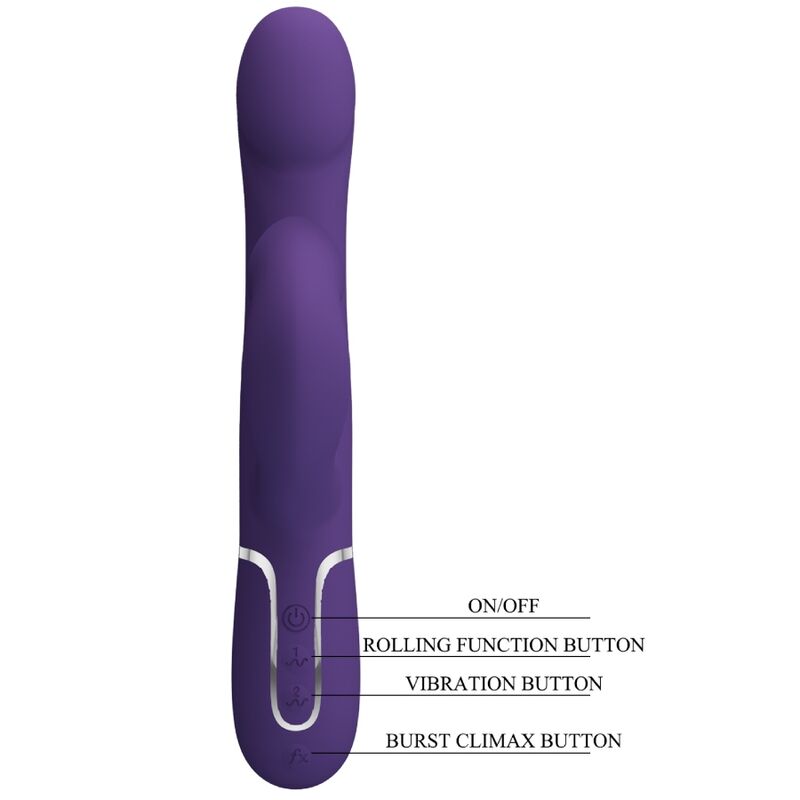 Pretty Lovezalin Rabbit Vibrator Pearls 4 In 1 Purple | Niks.fi verkkokauppa