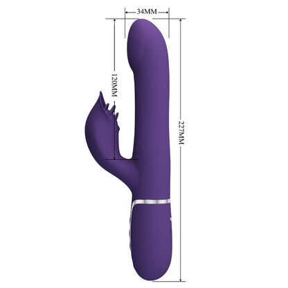 Pretty Lovezalin Rabbit Vibrator Pearls 4 In 1 Purple | Niks.fi verkkokauppa