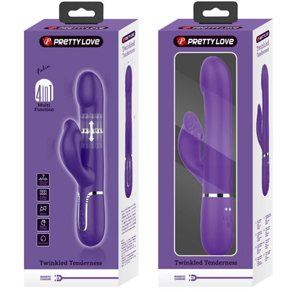 Pretty Lovezalin Rabbit Vibrator Pearls 4 In 1 Purple | Niks.fi verkkokauppa