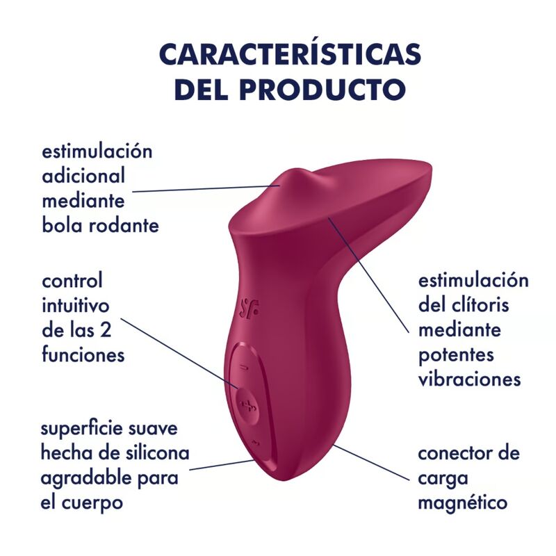 Satisfyerexciterrr Lay-On Clitoris Berry Vibrator | Niks.fi verkkokauppa