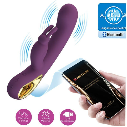Pretty Loveliam Rabbit Vibrator & G Spot Stimulator Purple | Niks.fi verkkokauppa