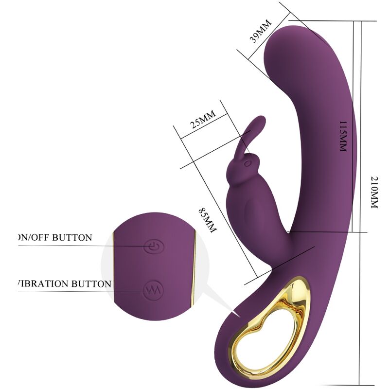Pretty Loveliam Rabbit Vibrator & G Spot Stimulator Purple | Niks.fi verkkokauppa