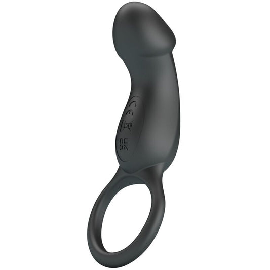 Pretty Lovetrae Vibrating Black Ring With Stimulator | Niks.fi verkkokauppa