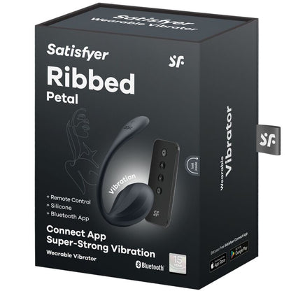 Satisfyerribbed Petal G Point Stimulator Remote Control Black Free App | Niks.fi verkkokauppa