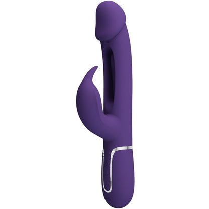 Pretty Lovekampas Rabbit 3 In 1 Multifunction Vibrator With Tongue Violet | Niks.fi verkkokauppa