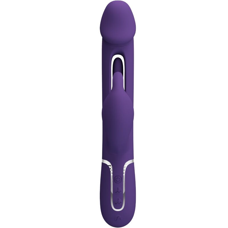 Pretty Lovekampas Rabbit 3 In 1 Multifunction Vibrator With Tongue Violet | Niks.fi verkkokauppa