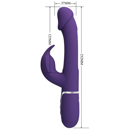 Pretty Lovekampas Rabbit 3 In 1 Multifunction Vibrator With Tongue Violet | Niks.fi verkkokauppa