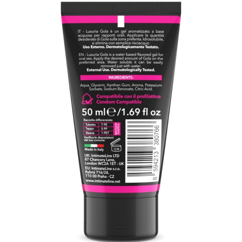 Intimateline Luxuriaoral Sex Gel Cherry Flavor 50 Ml | Niks.fi verkkokauppa