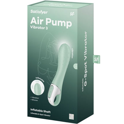 Satisfyerair Pump Vibrator 3 Inflatable G Point Mint | Niks.fi verkkokauppa
