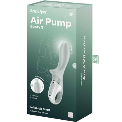 Satisfyerair Pump Booty 3 Inflatable Anal Vibrator Greygreen | Niks.fi verkkokauppa
