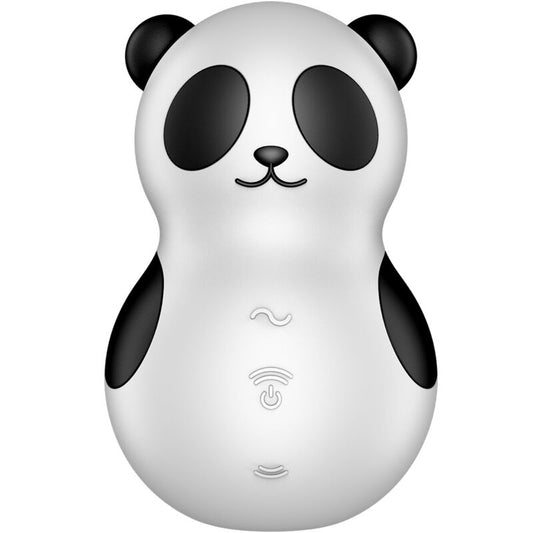 Satisfyerpocket Panda Stimulator & Vibrator Black And White | Niks.fi verkkokauppa