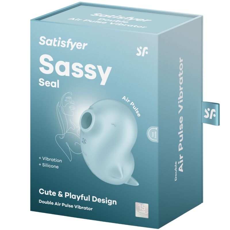 Satisfyersassy Seal Stimulator & Vibrator Blue | Niks.fi verkkokauppa