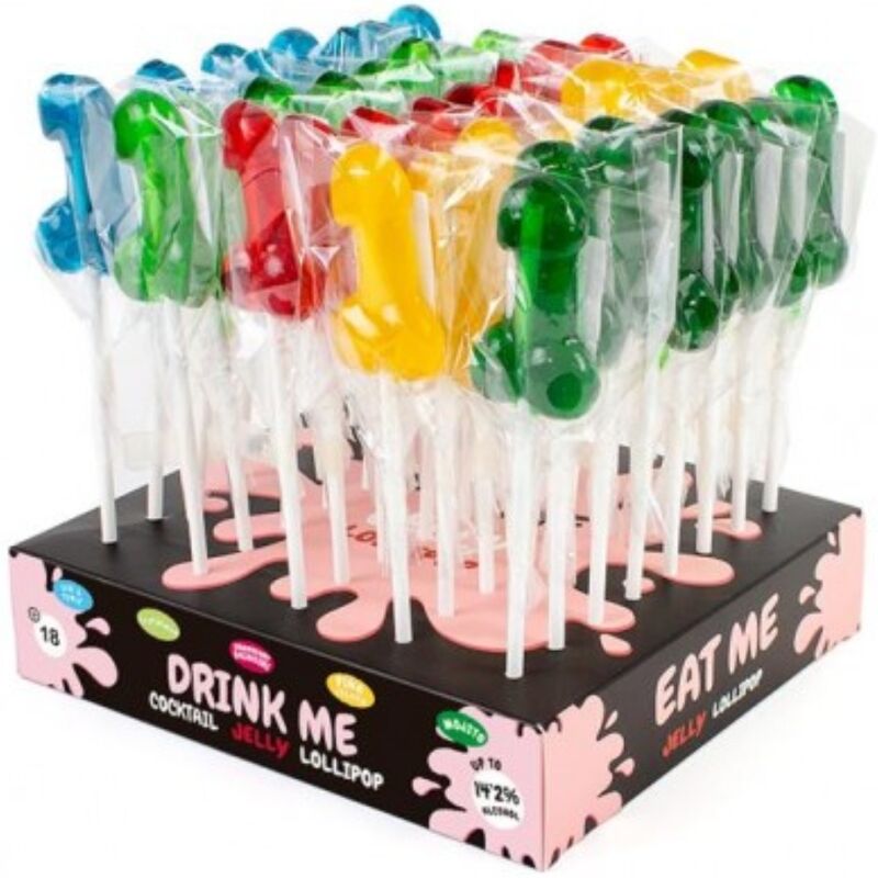 Secretplaydisplay Assortment Penis Lollipops With Alcohol 40 Units | Niks.fi verkkokauppa