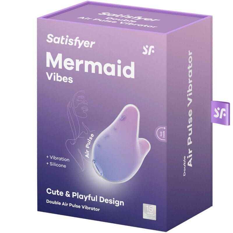 Satisfyermermaid Vibes Stimulator & Vibrator Violet And Pink | Niks.fi verkkokauppa