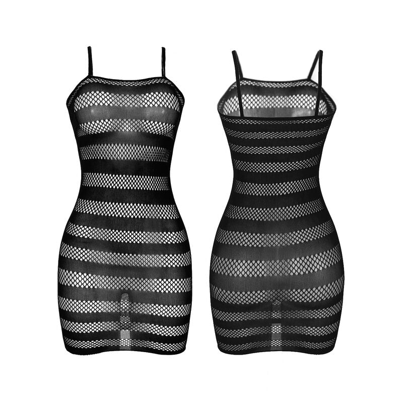 Subblime951733 Fishnet Dress With Black Stripes One Size | Niks.fi verkkokauppa