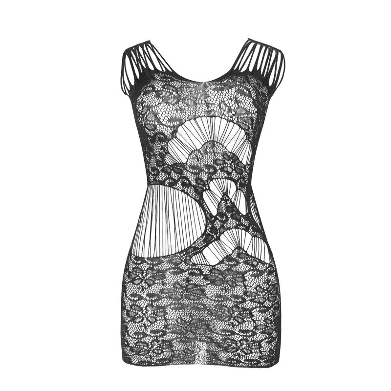 Subblime951771 Long Dress With Open Back With Fishnet Black One Size | Niks.fi verkkokauppa