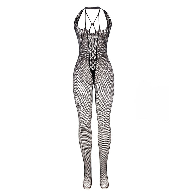 Subblime951788 Long Fishnet Bodystocking With Straps On Chest And Back Black One Size | Niks.fi verkkokauppa