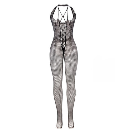 Subblime951788 Long Fishnet Bodystocking With Straps On Chest And Back Black One Size | Niks.fi verkkokauppa
