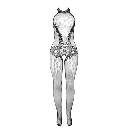 Subblime951801 Fishnet And Lace Crotchless Bodystocking With High Neck Black One Size | Niks.fi verkkokauppa