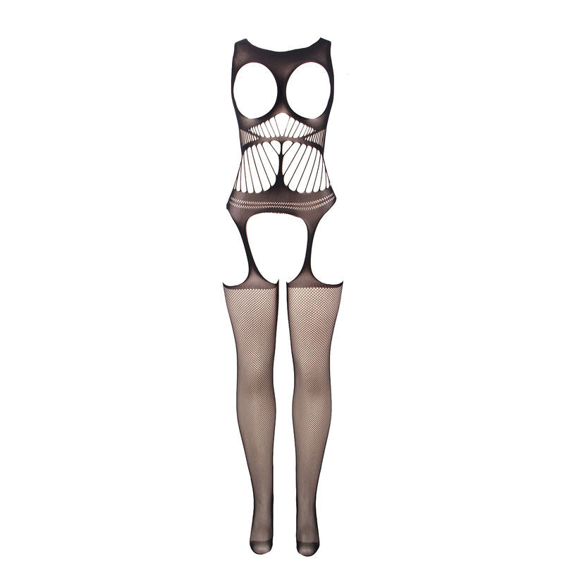Subblime951900 Fishnet Crotchless Bodystocking With Cup And Open Shoulders Black One Size | Niks.fi verkkokauppa