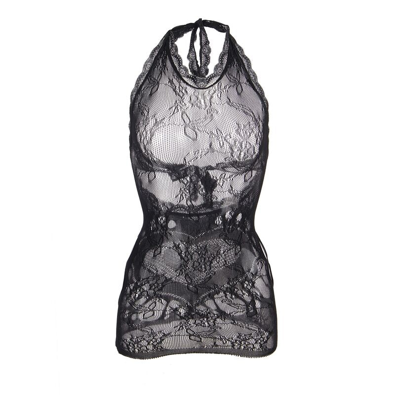 Subblime952075 Short Fishnet Dress With Back Back And Heart Detail Black One Size | Niks.fi verkkokauppa