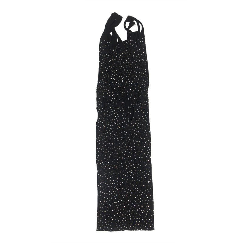Subblime952198 Fishnet Dress With Brilliant Diamonds Black One Size | Niks.fi verkkokauppa