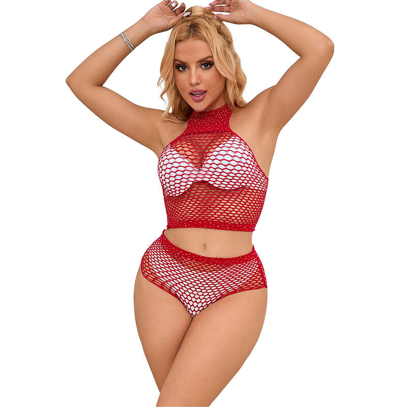 Subblime952402 Fishnet Set With Pink Diamonds One Size | Niks.fi verkkokauppa