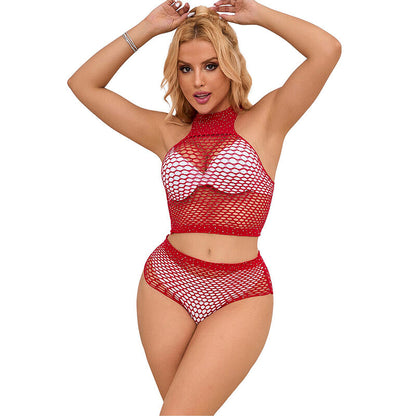 Subblime952402 Fishnet Set With Pink Diamonds One Size | Niks.fi verkkokauppa