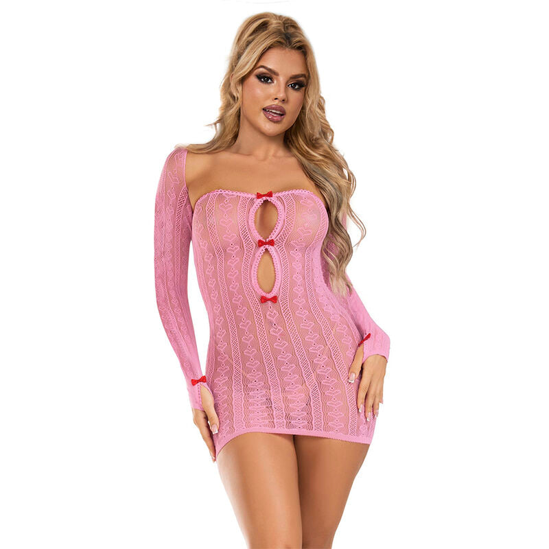 Subblime952471 Pink Fishnet Dress One Size | Niks.fi verkkokauppa