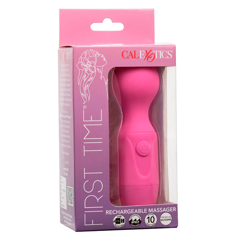 First Time Rechargeable Massager 10 Vibrations Pink | Niks.fi verkkokauppa