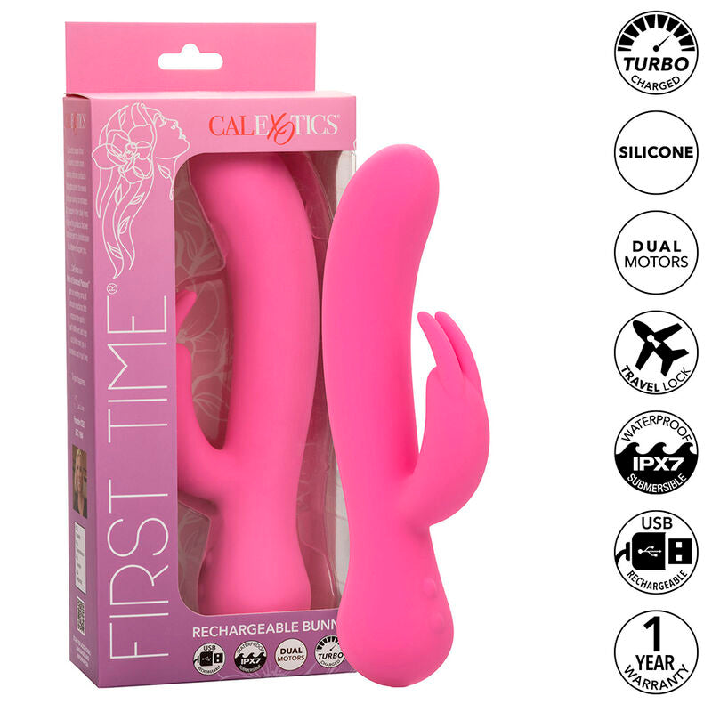 First Time Vibrator Rabbit Rechargeable Pink | Niks.fi verkkokauppa