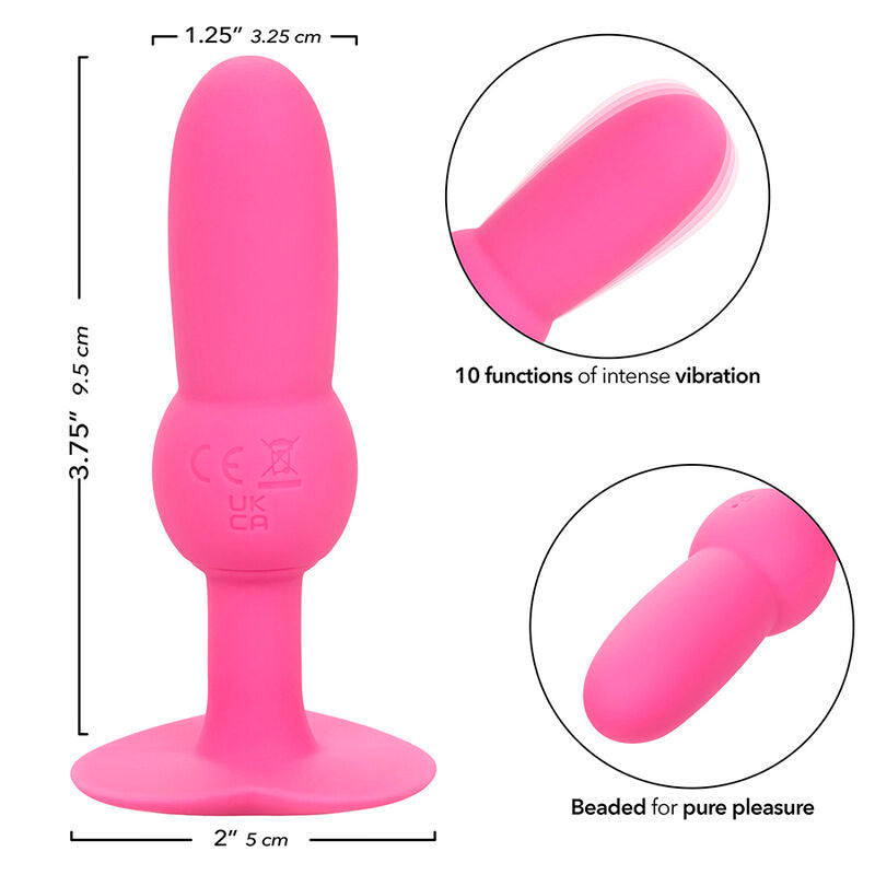 First Time Anal Plug Beaded Probe 10 Vibrations Pink | Niks.fi verkkokauppa