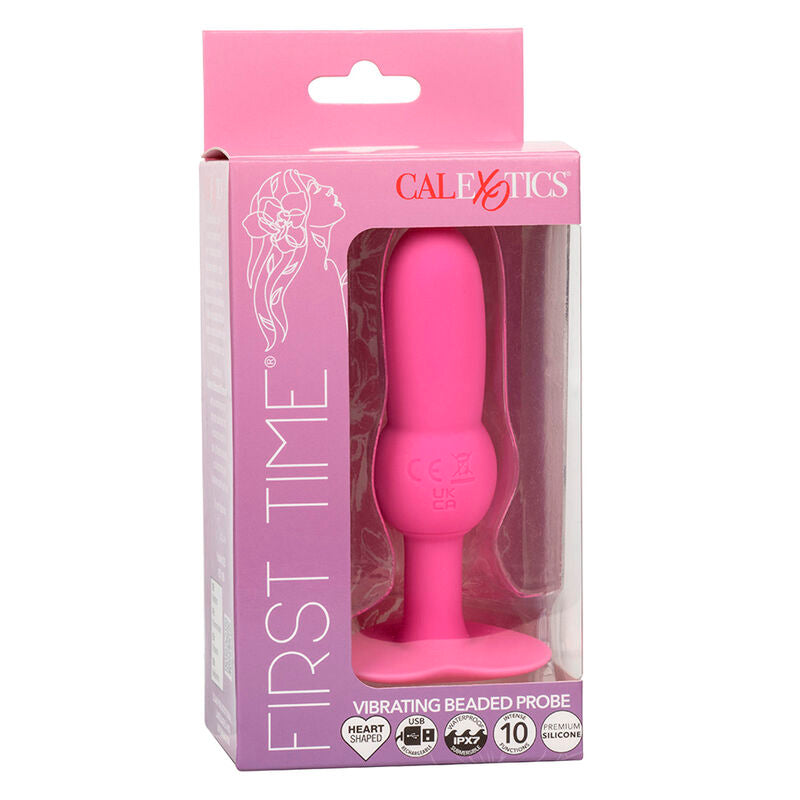 First Time Anal Plug Beaded Probe 10 Vibrations Pink | Niks.fi verkkokauppa